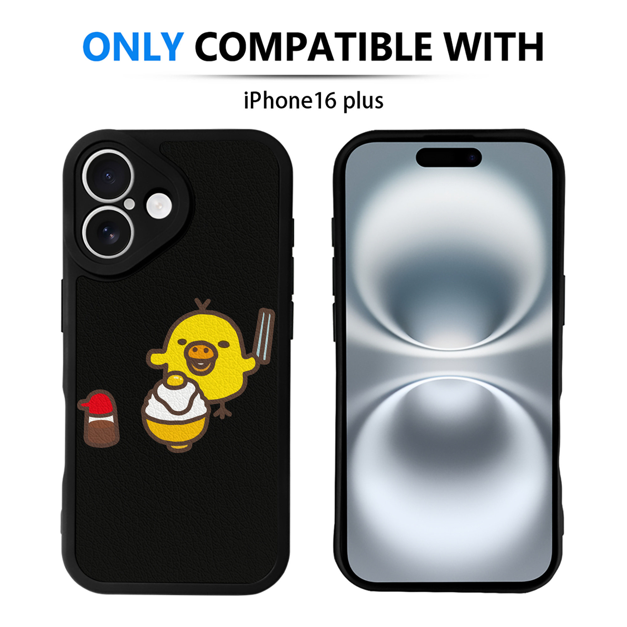 （画像用） リラックマ リラックマ キイロイトリ Rilakkuma Korilakkuma Kiiroitori 【iPhone 16シリーズ対応】シリコンスマホケース（レザー調） 材質：シリコン